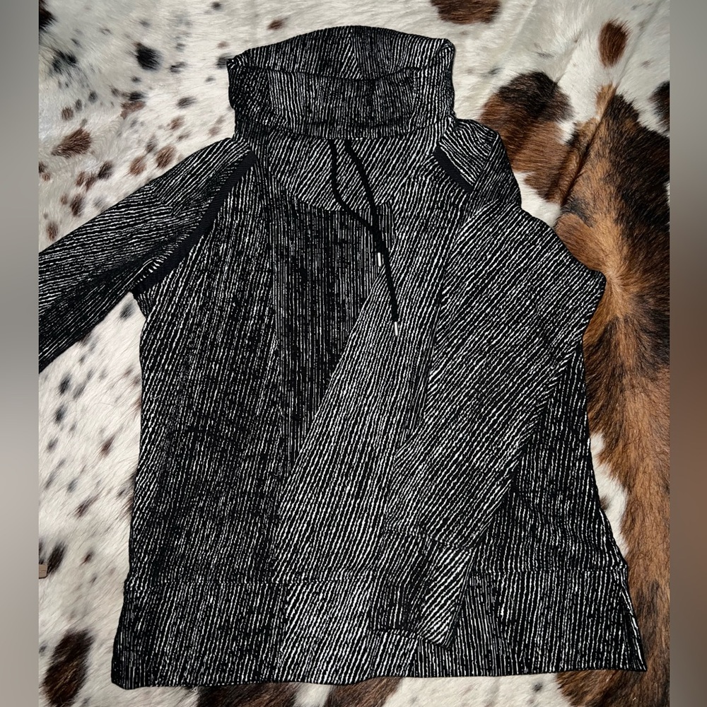 Cowl neck athletic sweatshirt